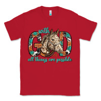 Red with god all things are possible with horse bbs Classic Tee - BundleAndBundleShop