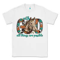 White with god all things are possible with horse bbs Classic Tee - BundleAndBundleShop
