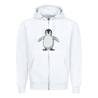 White I'm Not Short I'm Penguin Size Zipper Hoodie - Bettercallsaul