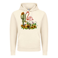 Vintage Artic flamingo with cactus and sunflowers Vintage Hoodie - BarkalooDesign