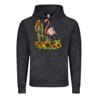 Vintage Black flamingo with cactus and sunflowers Vintage Hoodie - BarkalooDesign