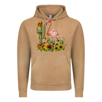 Vintage Camel flamingo with cactus and sunflowers Vintage Hoodie - BarkalooDesign
