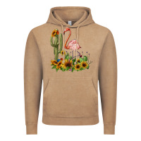 Vintage Coffee flamingo with cactus and sunflowers Vintage Hoodie - BarkalooDesign