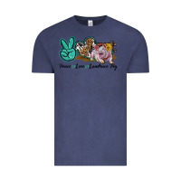 Vintage Denim Peace Love Landrace Pig Vintage Tee - LillyAllenDesigns