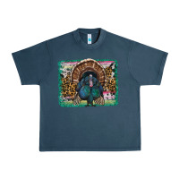 Midnight Navy thanksgiving turkey with background Urban Heavy Tee - RanaPortraitStore