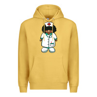 Antique Gold african nurse gnome afro hair Premium Hoodie - BarkalooDesign