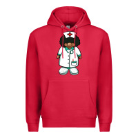 Cardinal african nurse gnome afro hair Premium Hoodie - BarkalooDesign