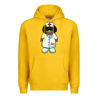 Lemon african nurse gnome afro hair Premium Hoodie - BarkalooDesign