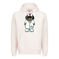 Pale Pink african nurse gnome afro hair Premium Hoodie - BarkalooDesign