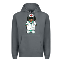 Rock african nurse gnome afro hair Premium Hoodie - BarkalooDesign