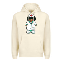 Sandshell african nurse gnome afro hair Premium Hoodie - BarkalooDesign