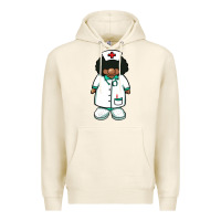 Tofu african nurse gnome afro hair Premium Hoodie - BarkalooDesign