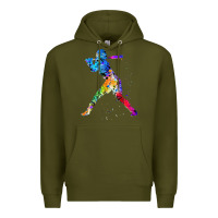 Army Green girl's softball Premium Hoodie - artisFamous