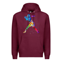 Burgundy girl's softball Premium Hoodie - artisFamous