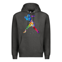 Charcoal Heather girl's softball Premium Hoodie - artisFamous