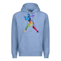 Colony Blue girl's softball Premium Hoodie - artisFamous