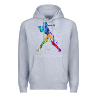 Heather Grey girl's softball Premium Hoodie - artisFamous