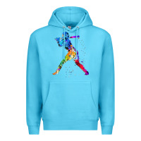 Ocean Blue girl's softball Premium Hoodie - artisFamous