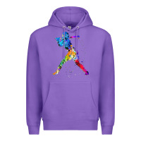 Purple girl's softball Premium Hoodie - artisFamous