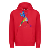 Red girl's softball Premium Hoodie - artisFamous