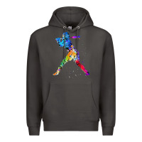 Smoke girl's softball Premium Hoodie - artisFamous