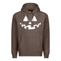 Coffee halloween jack o lantern (white) Premium Hoodie - artisFamous