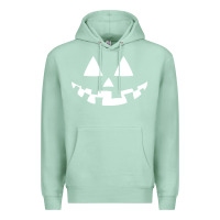 Seafoam halloween jack o lantern (white) Premium Hoodie - artisFamous