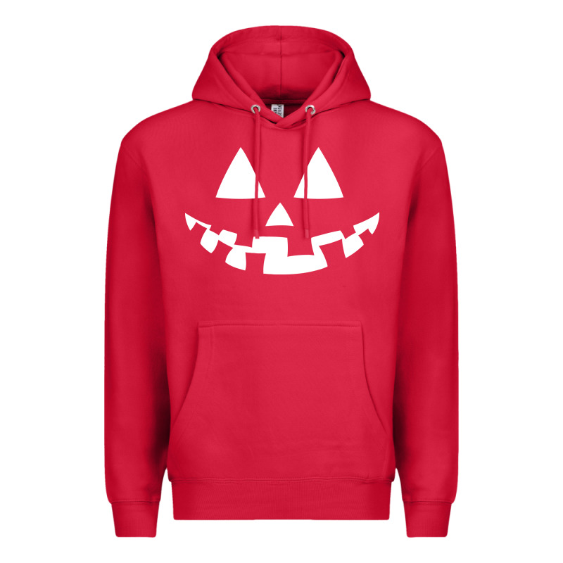 Halloween Jack O Lantern (white) Premium Hoodie by artisFamous | Teevron