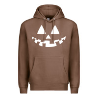 Chestnut halloween jack o lantern (white) Premium Hoodie - artisFamous