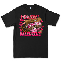 Black Howdy Valentine Premium Tee - CowhideDigitalArt