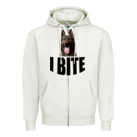Oatmeal Heather I Bite Zipper Hoodie - Bettercallsaul