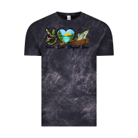 Cloud Black Camouflage Peace Love Striped Bass Vintage Tee - LillyAllenDesigns