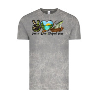Camouflage Peace Love Striped Bass Vintage Tee | Teevron