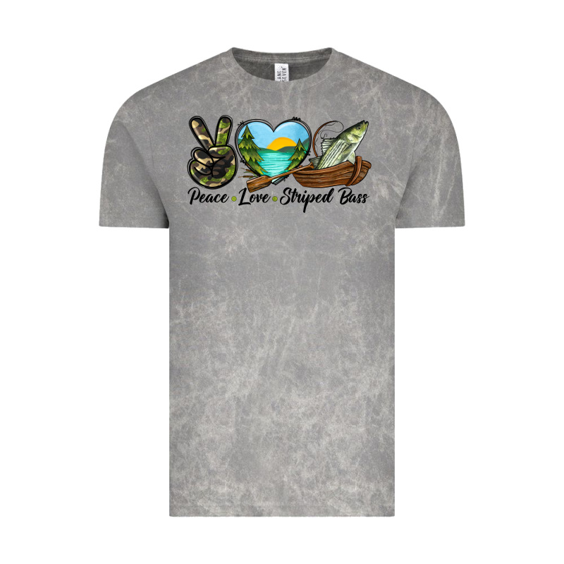 Camouflage Peace Love Striped Bass Vintage Tee by LillyAllenDesigns | Teevron