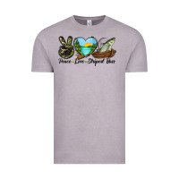Vintage Zinc Camouflage Peace Love Striped Bass Vintage Tee - LillyAllenDesigns