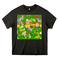 Asphalt farm life seamless pattern Heavy Core Tee - FaDigitalArtStudio