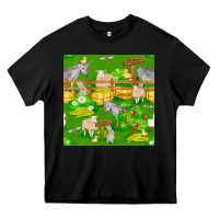 Black farm life seamless pattern Heavy Core Tee - FaDigitalArtStudio