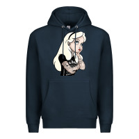 Navy alice in wonderland Premium Hoodie - artisFamous