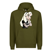 Army Green alice in wonderland Premium Hoodie - artisFamous