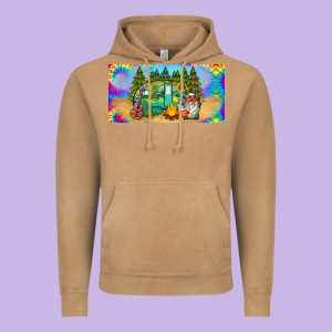 Hippie Soul License Plate Vintage Hoodie Designed By Barkaloodesign