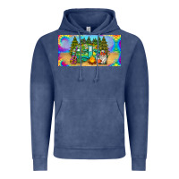 Vintage Denim hippie soul license plate Vintage Hoodie - BarkalooDesign