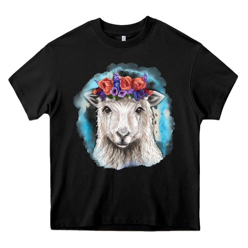 Sunflower Sheep With Background Heavy Core Tee by RanaPortraitStore | Teevron
