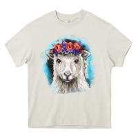 Cream Sunflower Sheep With Background Heavy Core Tee - RanaPortraitStore