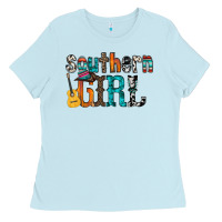 Baby Blue southern girl Ladies Tee - RacoonDesign