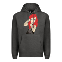 Charcoal Heather ariel tatoo Premium Hoodie - artisFamous