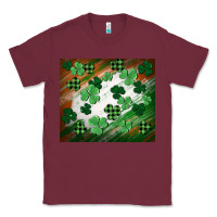 Burgundy St. patricks day Classic Tee - FaDigitalArtStudio