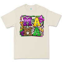 Bone Mardi Gras leopard frame mama Mother's Day Premium Tee - LillyAllenDesigns