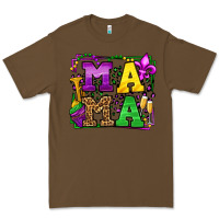 Cacao Mardi Gras leopard frame mama Mother's Day Premium Tee - LillyAllenDesigns