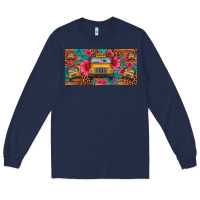 Navy school bus leopard gemstone license plate Long Sleeve Tee - Artiststas