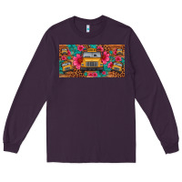 Plum school bus leopard gemstone license plate Long Sleeve Tee - Artiststas